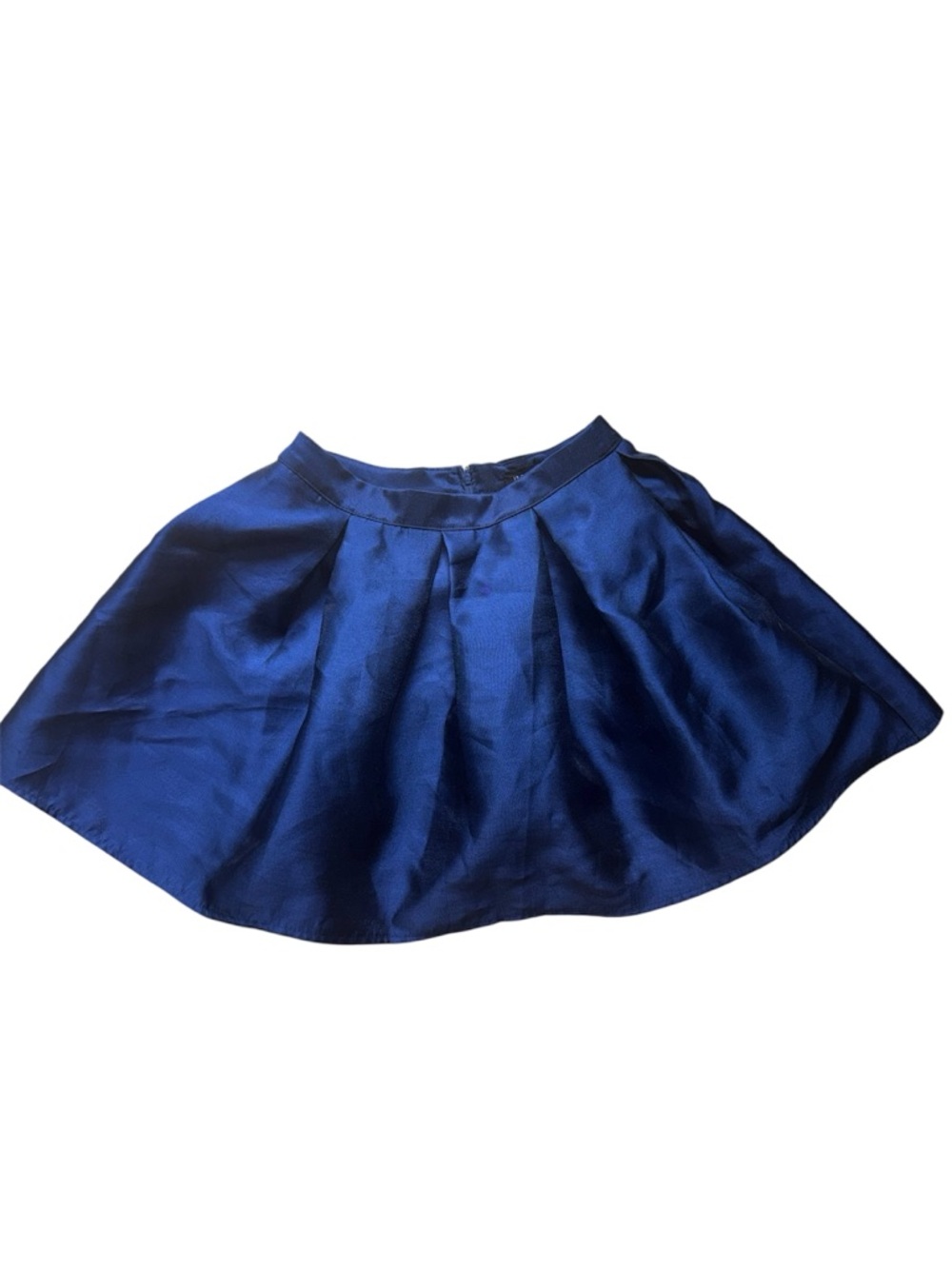 Vintage Le chateau Royal Blue Satin Circle Puffy Skirt Made In USA